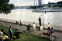 نمایی از پشت صحنه فیلم «از کرخه تا راین»